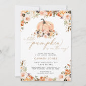 Invitation d'un Baby shower d'automne un peu Citro (Devant)