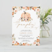 Invitation d'un Baby shower d'automne un peu Citro (Debout devant)