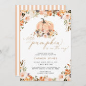 Invitation d'un Baby shower d'automne un peu Citro (Devant / Derrière)