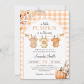 Invitation d'un Baby shower d'automne un peu Citro (Devant)