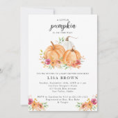 Invitation d'un Baby shower d'automne un peu Citro (Devant)