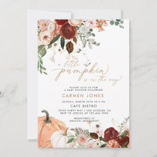 Invitation d'un Baby shower d'automne un peu Citro