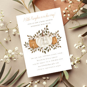 Invitation d'un Baby shower d'automne un peu Citro