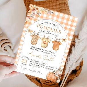 Invitation d'un Baby shower d'automne un peu Citro