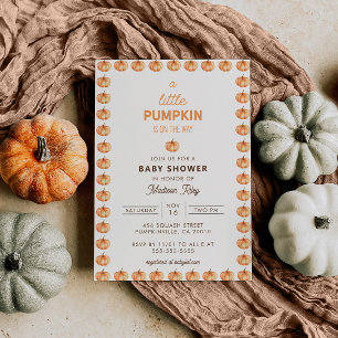 Invitation d'un Baby shower d'automne un peu Citro