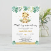 Invitation d'un Baby shower de la Couronne de peti (Debout devant)