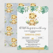 Invitation d'un Baby shower de la Couronne de peti (Devant / Derrière)