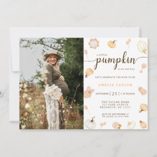 Invitation d'un Baby shower photo d'automne d'un p