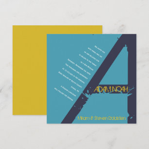 Invitation d'un Bat mitzvah à barre initial de mon
