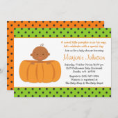 Invitation d'un Citrouille afro-américain (Devant / Derrière)