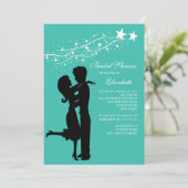 Invitation d'un couple amoureux à la douche nuptia (Debout devant)