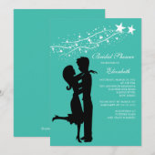 Invitation d'un couple amoureux à la douche nuptia (Devant / Derrière)