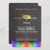 Invitation d'un enseignant d'autobus scolaire et s (Devant / Derrière)