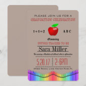 Invitation d'un enseignant de Crayon et Apple (Devant / Derrière)