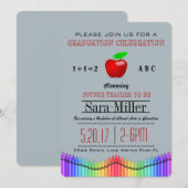 Invitation d'un enseignant de Crayon et Apple (Devant / Derrière)