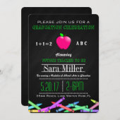 Invitation d'un enseignant de Crayon et Apple (Devant / Derrière)