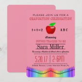 Invitation d'un enseignant de Crayon et Apple (Devant / Derrière)