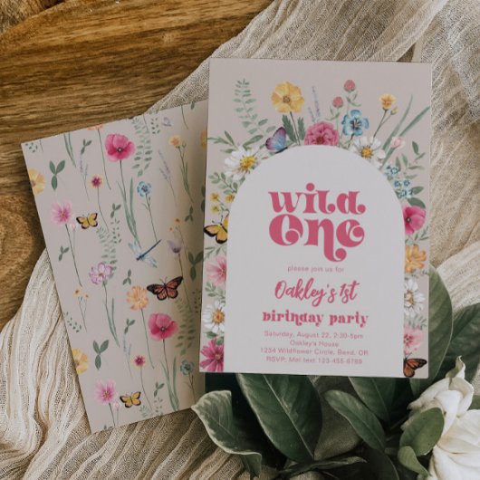 Invitation d'un Fleur sauvage sauvage