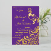 Invitation d'un grand Mariage de paon (Debout devant)