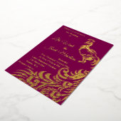 Invitation d'un grand Mariage de paon (Rotation)