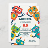 Invitation d'un groupe de robots pour les enfants (Devant / Derrière)