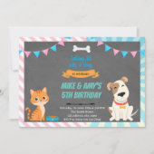 Invitation d'un groupe mixte de chats et de chiens (Devant)