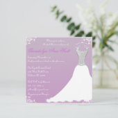 Invitation d'un Mariage de Fête de l'mariée rose (Debout devant)