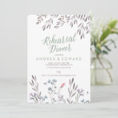 Invitation d'un Mariage Fleur sauvage (Debout devant)