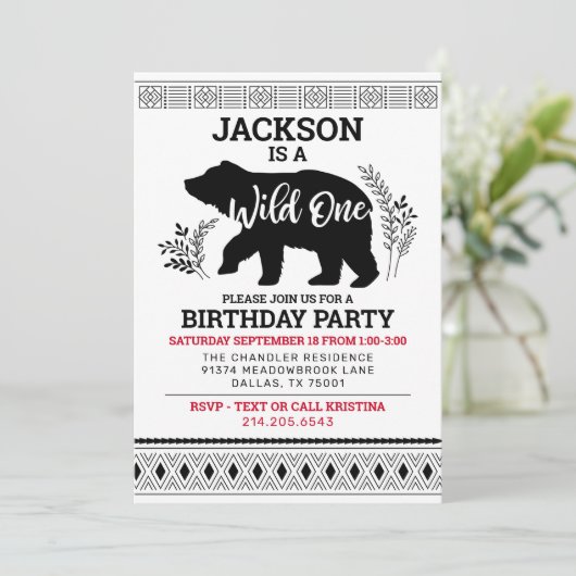 Invitation d'un ours sauvage (Debout devant)