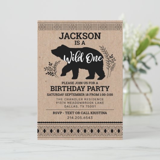 Invitation d'un ours sauvage (Debout devant)