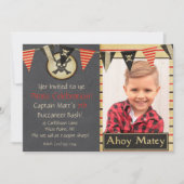 Invitation d'un parti Anniversaire de enfant pirat (Devant)