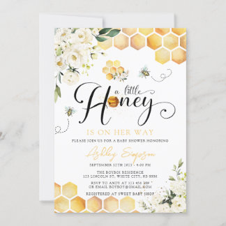 Invitation d'un petit Baby shower de miel