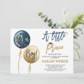 Invitation d'un petit Baby shower Prince (Debout devant)
