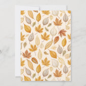 Invitation d'un petit Citrouille à l'arc de feuill (Dos)