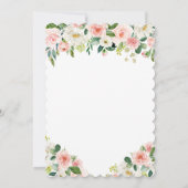 Invitation d'un petit lapin Baby shower d'aquarell (Dos)