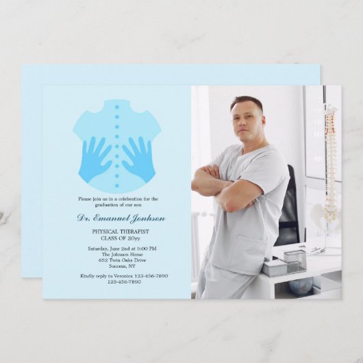 Invitation d'un physiothérapeute à la remise d'un  (Devant / Derrière)