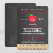 Invitation d'un professeur de règle et de pomme (Devant / Derrière)