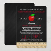 Invitation d'un professeur de règle et de pomme (Devant / Derrière)