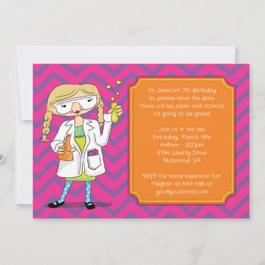 Invitation d'un scientifique fou : Potions de fill (Devant)