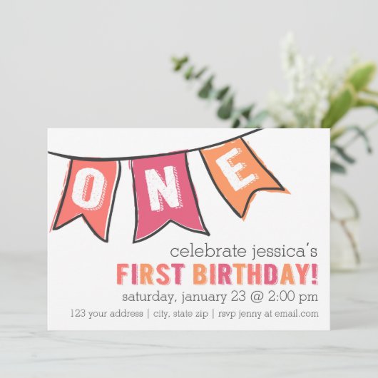 Invitation d'une bannière - Fille (Debout devant)