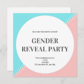 INVITATION D'UNE FÊTE DE Révélation de genre (Devant / Derrière)