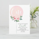 Invitation d'une fille à l'anniversaire du ballon  (Debout devant)