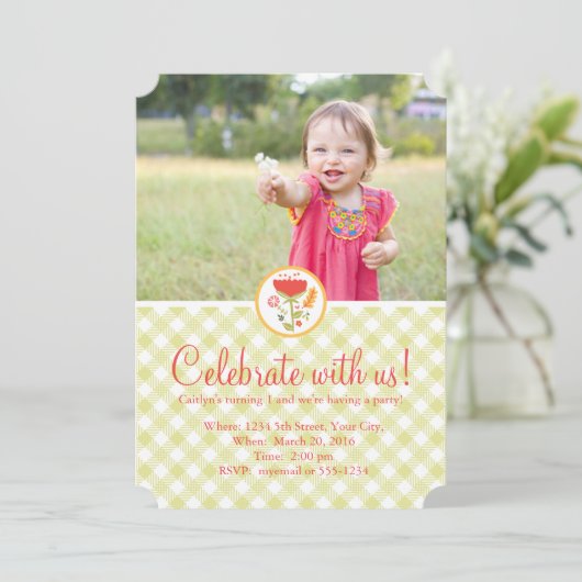 Invitation d'une fille d'anniversaire (Debout devant)