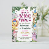 Invitation d'une fille d'anniversaire sauvage (Debout devant)