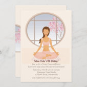 Invitation d'une fille de Yoga (Devant / Derrière)