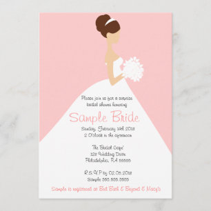 Invitation d'une mariée de cheveux Brown Fête de l