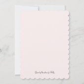 Invitation d'une mariée de mode (Dos)