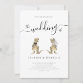 Invitation d'une mariée et d'une chambre de Dinosa (Devant)