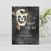 Invitation d'une mariée gothique ou d'une nuptiale (Debout devant)