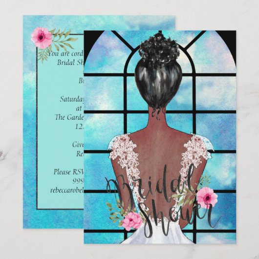 Invitation d'une nuptiale africaine américaine (Devant / Derrière)